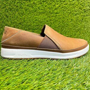 Kuru Roam Atla Womens Size 9 Brown White Casual Walking Leather Slip-On Shoes